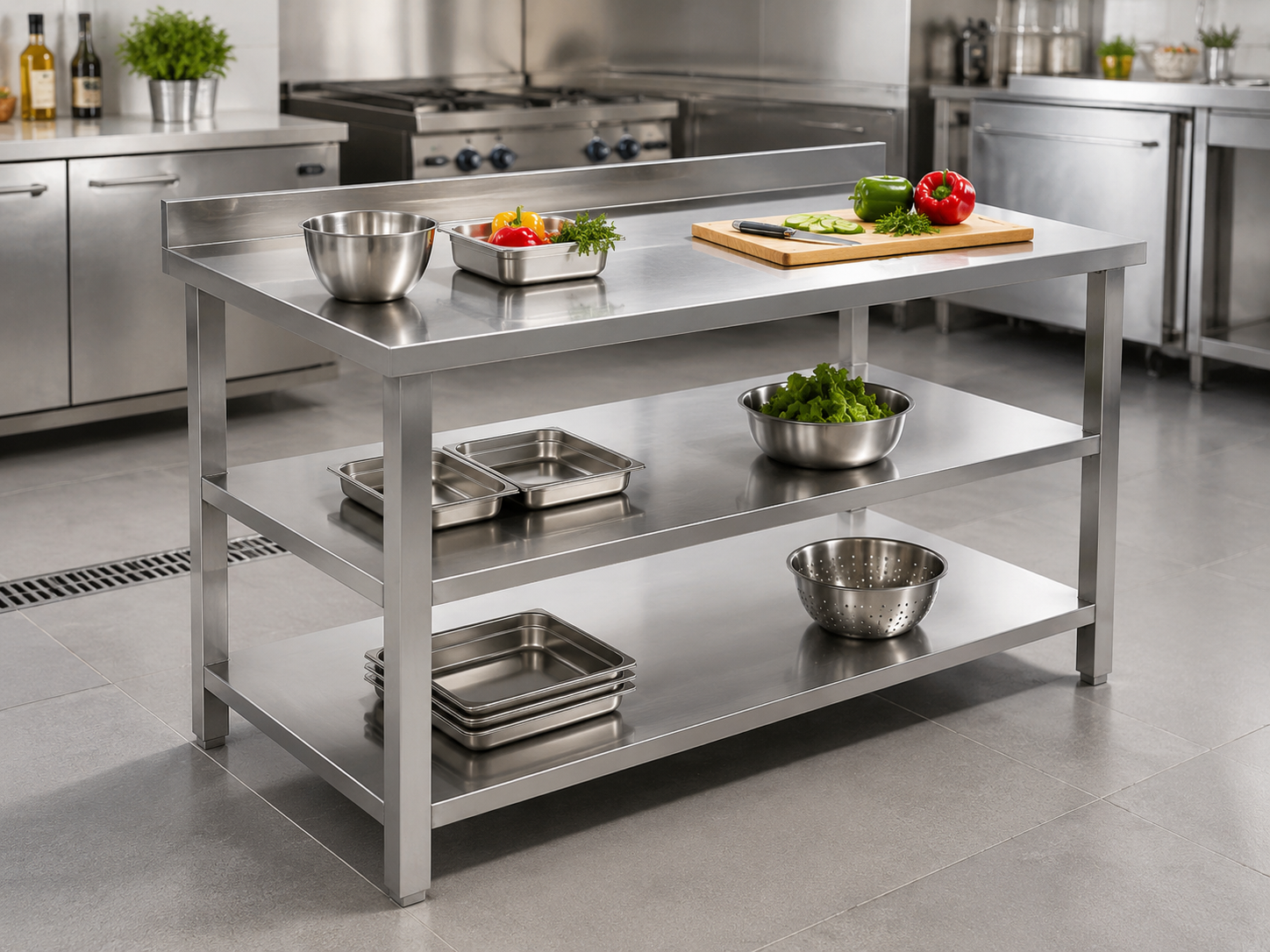 Stainless-Steel Workstation Table